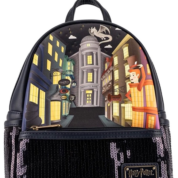 Loungefly Handbags - Brand new Loungefly Harry Potter Diagon Alley Sequin Mini Backpack